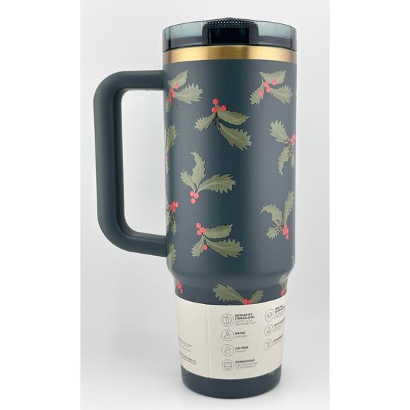 STANLEY The Cheers & Cheer ProTour Flip Straw Tumbler | 30 OZ; HOLIDAY BOTANICAL - Picture 2 of 5